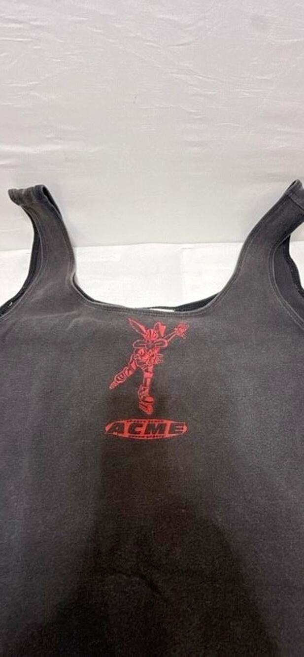 VTG 1991 ACME Clothing Co Looney Tunes Bodysuit Swimsuit XL High Cut Rave 90s